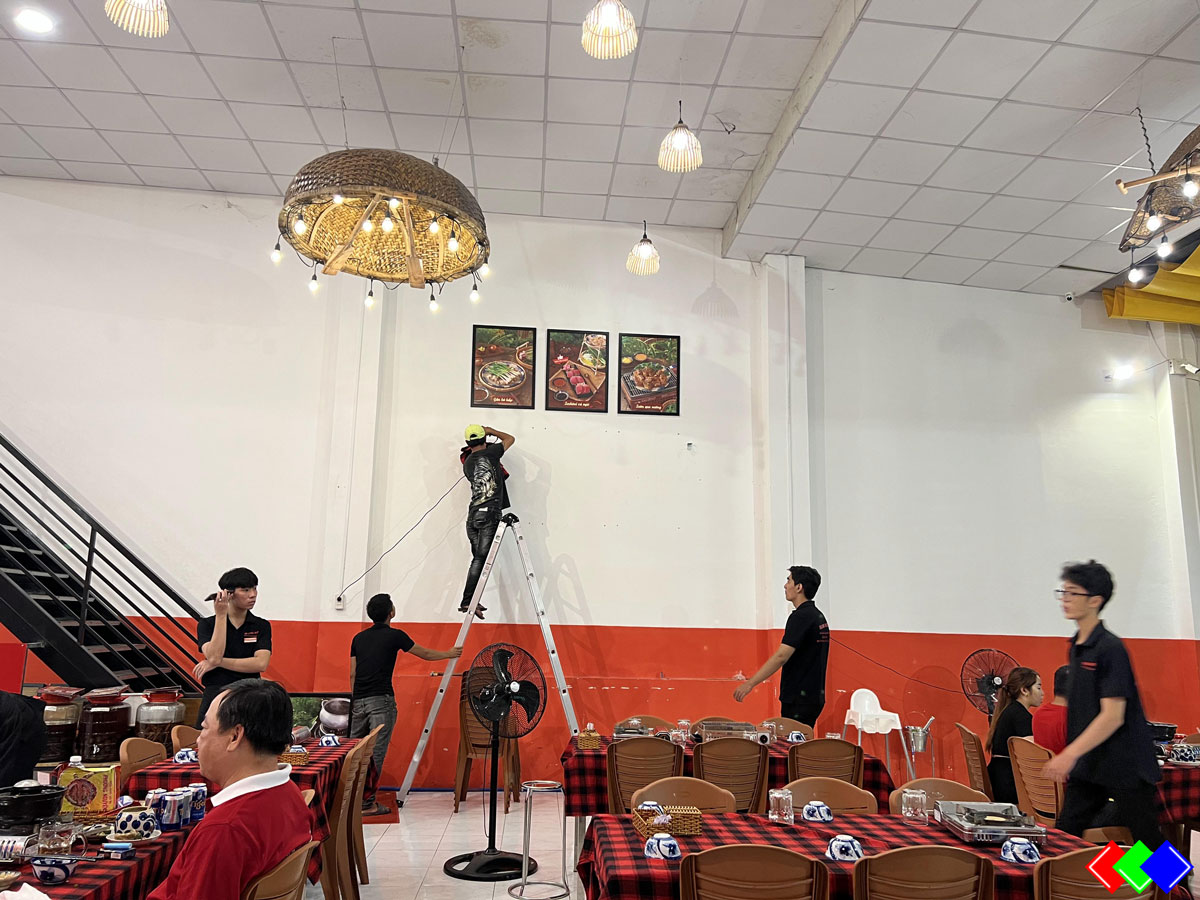 Màn hình LED P3.91 cho quán lẩu bò Ba Lạng Rưỡi - 1042 Quang Trung - Quận Gò Vấp.
