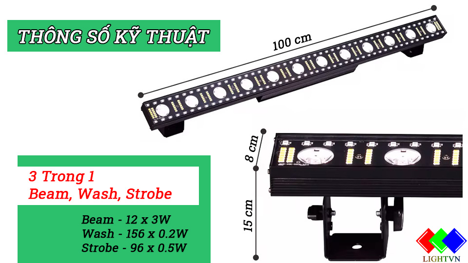 LED matrix sân khấu 12 X 3w.