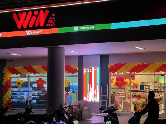 Màn hình LED P4 outdoor cho siêu thị Winmart tại chung cư Jamona - Quận 7.