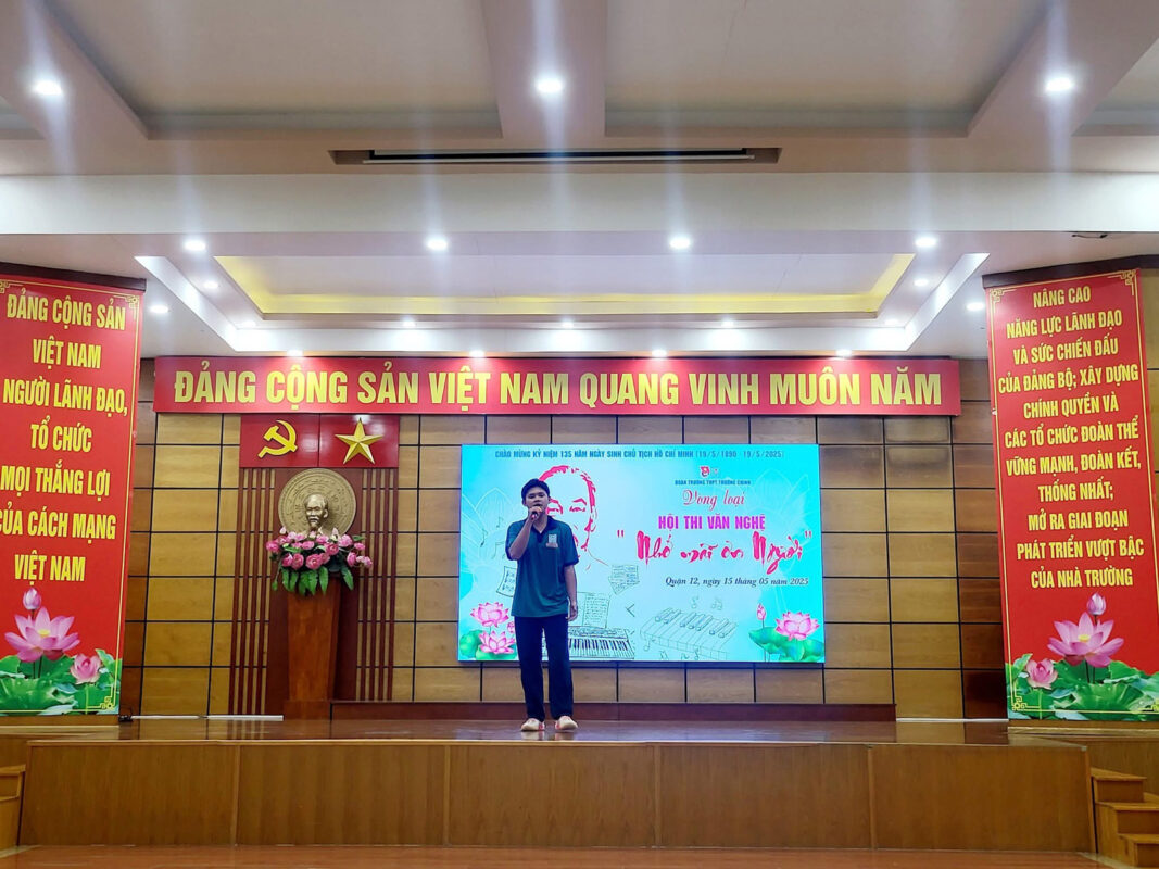 Màn hình led cho hội trường - trường thpt trường chinh